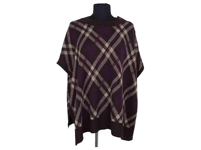 Poncho de lã marrom Eric Bompard