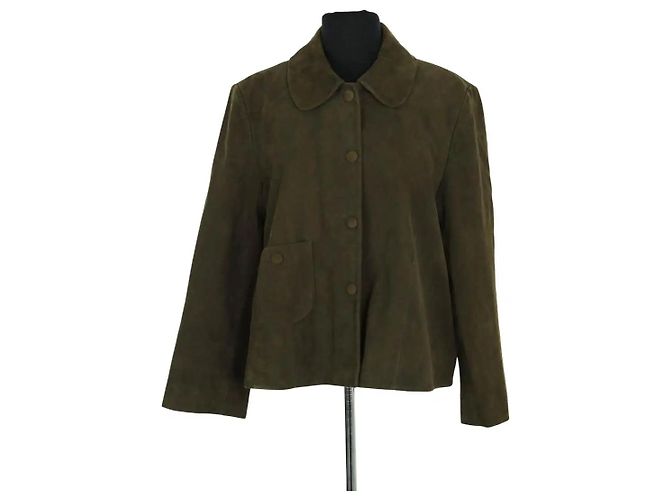 Ba&Sh Wildlederjacke Khaki