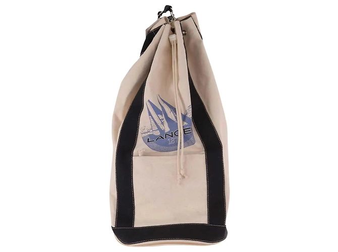 Mala de viagem Lancel em tecido ecru