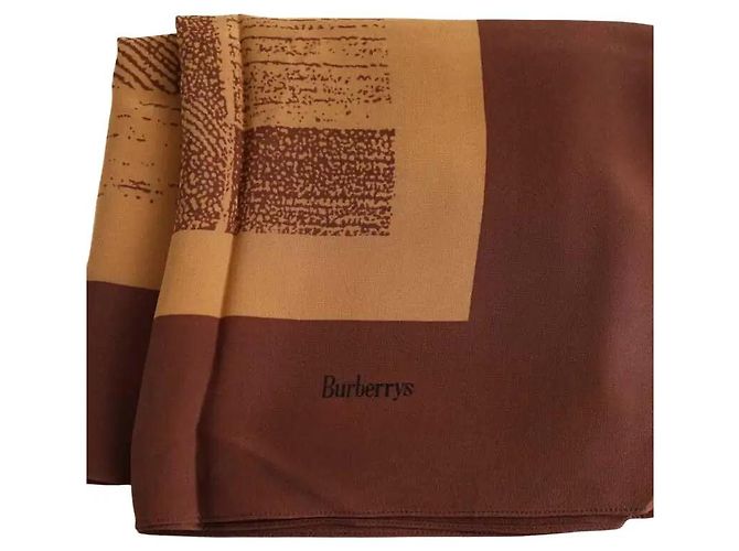 Carré Burberry in seta marrone