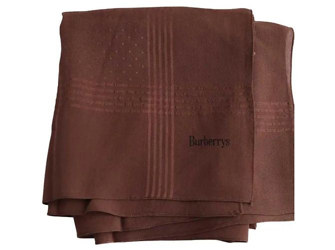 Carré Burberry in seta marrone