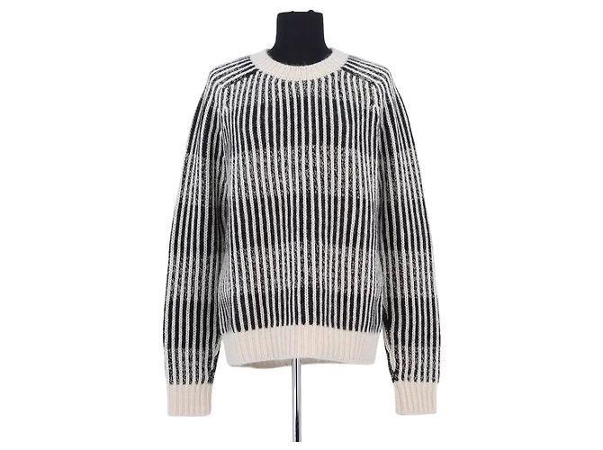 Saint Laurent Wollpullover Weiß 