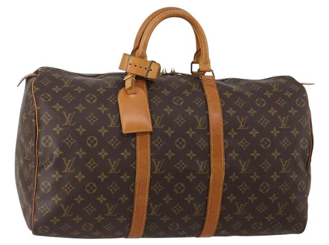 LOUIS VUITTON Bolso Boston Monogram Keepall 50 M41426 LV Auth 187836A Monograma