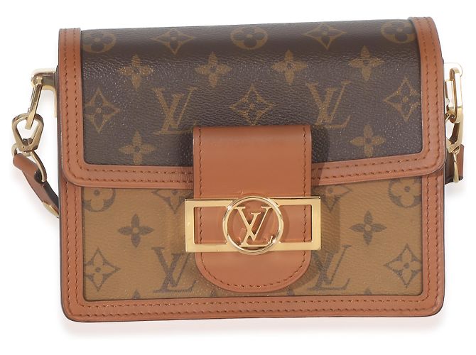Louis Vuitton Mini Dauphine in tela Monogram Reverse Marrone Nero