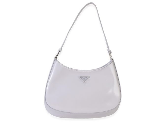 Bolso Cleo Medium en Spazzolato Gris Prada Castaño
