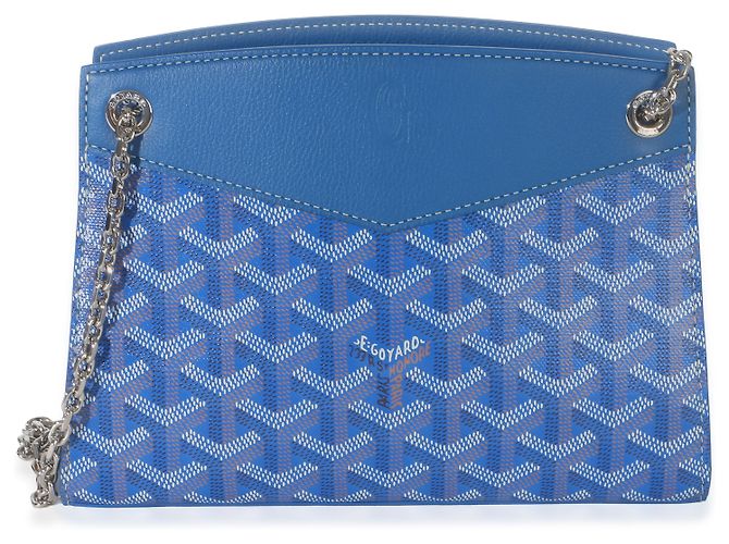 Goyard Blue Goyardine Canvas Mini Rouette Structure
