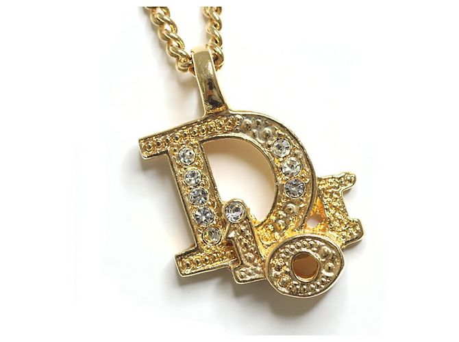 Colar Christian Dior com strass
