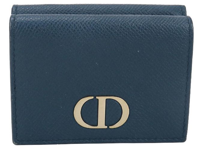 Christian Dior DIOR Tri-fold Wallet Blue