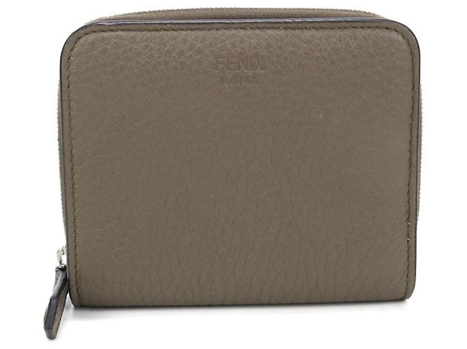 Fendi Bi-Fold Wallet in Gray Brown