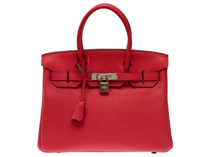 Hermès Bolsa HERMES Birkin 30 em Couro Vermelho - 103708