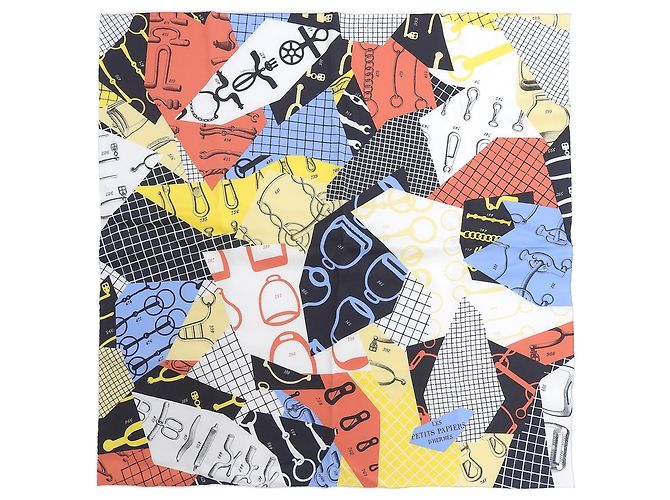 Hermès Hermes Carre 70 Les Petit Papier Sciarpa in seta Multicolore