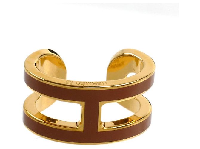 Hermès Hermes Earcuff vergoldet Braun Golden 