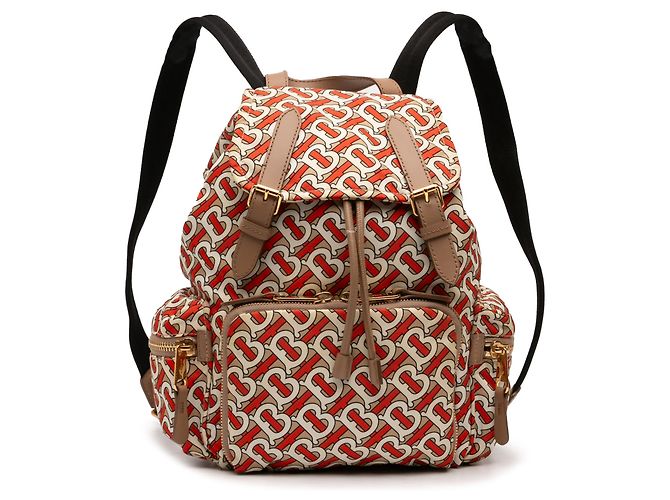 Zaino in nylon Burberry marrone Medium TB Monogram Marrone chiaro