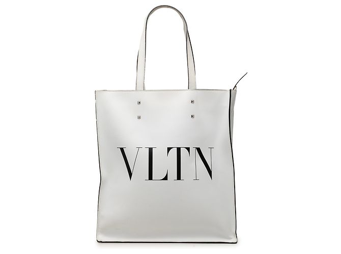 Borsa Valentino in pelle bianca Rockstud VLTN Bianco