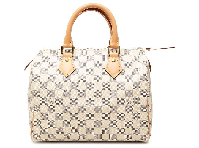 Louis Vuitton White Damier Azur Speedy 25