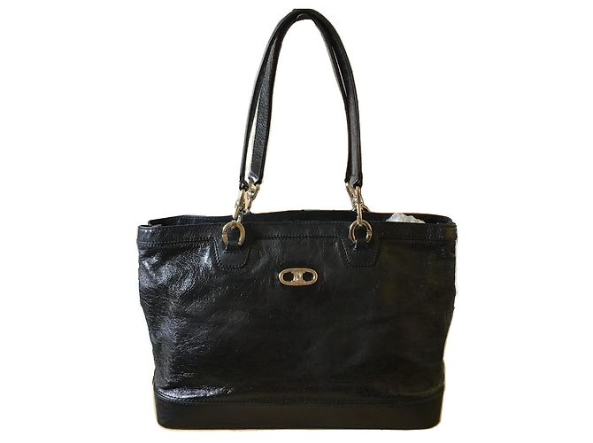Triomphe Céline Sac cabas Celine en cuir noir