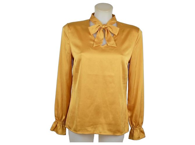 Camicetta Oscar de la Renta D'oro Giallo