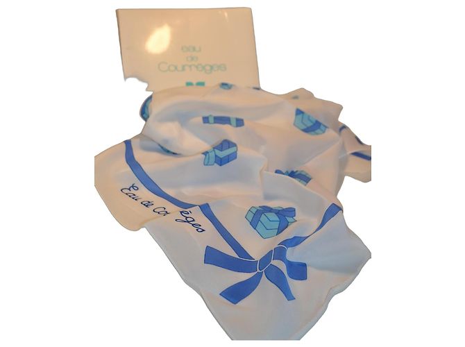 Courreges Foulard Courrèges Bianco Blu 