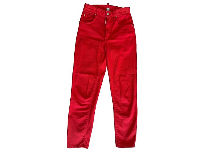 Pantalones de pana roja Dsquared2
