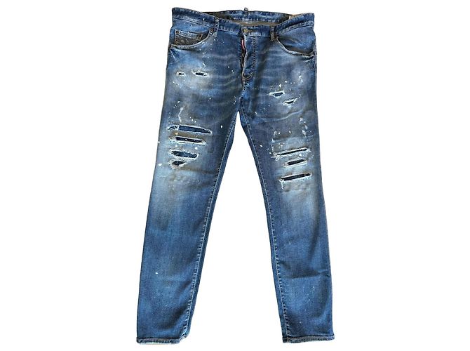 Jeans Skater Dsquared2 in denim blu