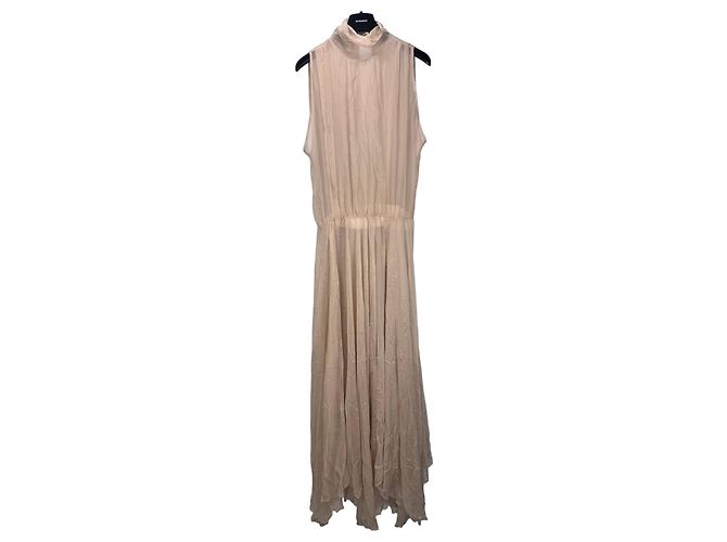 Autre Marque Sehnsucht Atelier Beige Chiffon Maxi-Kleid