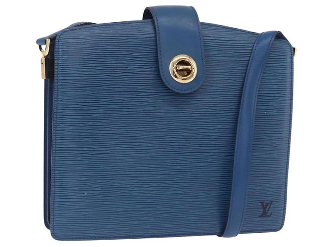 LOUIS VUITTON Epi Capuchin Shoulder Bag Blue M52345 LV Auth ep15066 Bleu