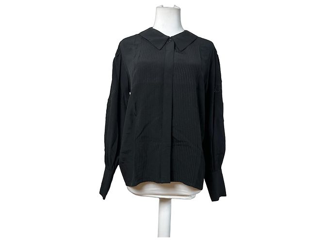Camicetta in seta vintage Dior nera M Nero