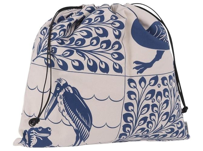 LOEWE William De Morgan Drawstring Bag Canvas Blue Auth BA14014M