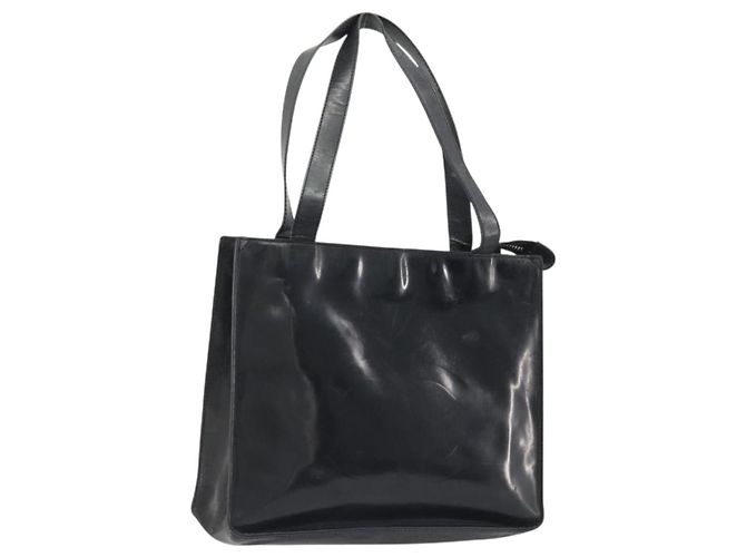 Borsa Tote CHANEL in vernice nera CC Auth BA14017 Nero