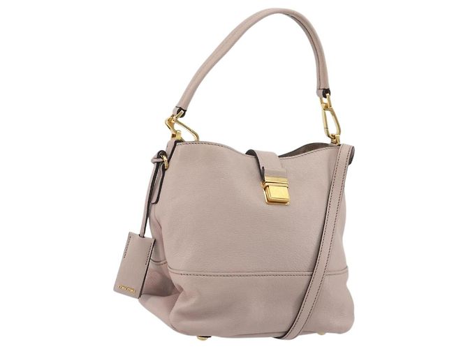 Borsa a Spalla Miu Miu in Pelle 2way Rosa Oro Auth BA13905A D'oro