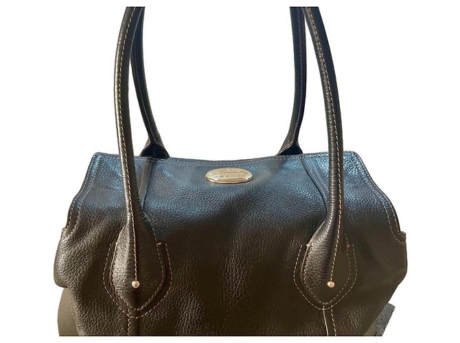 Lancel Bolso de piel granulada negra Negro