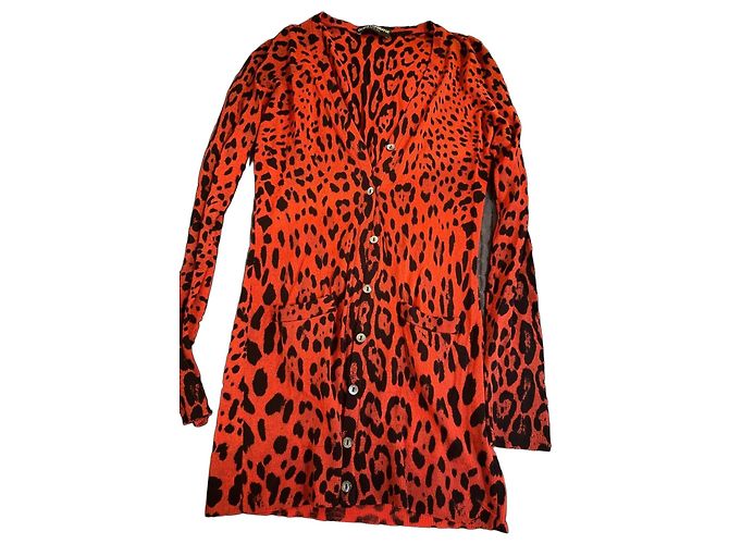 Dolce & Gabbana Strick-Cardigan Leopard Print Rot Leopardenprint