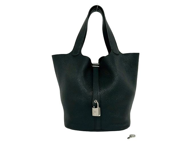 Hermès Sac à main HERMES Picotin Lock MM Tote Bag Noir