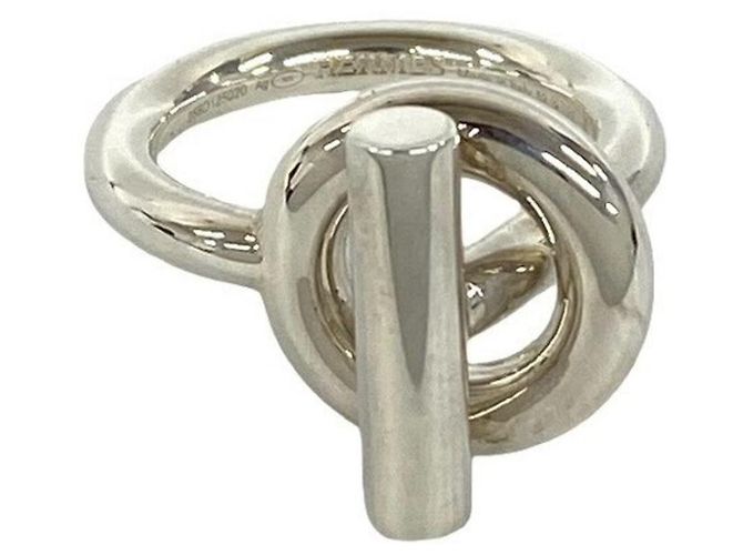 Ring Hermès Anel Echappé Hermes Prata 
