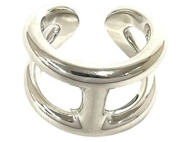 Hermès Hermes Osmo GM Silver Band Ring Silber