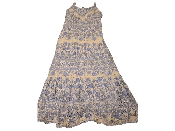 Bcbg Max Azria BCBGMAXAZRIA Maxikleid mit Blumenmuster Blau-Weiß