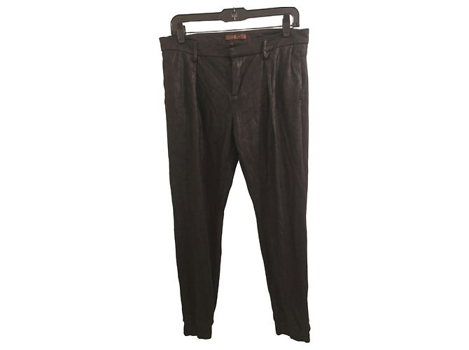 7 For All Mankind Pantalones de cuero negros