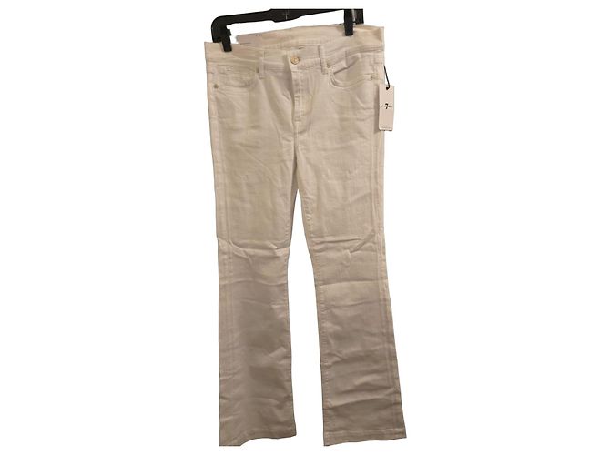 7 For All Mankind Vaqueros flare blancos 