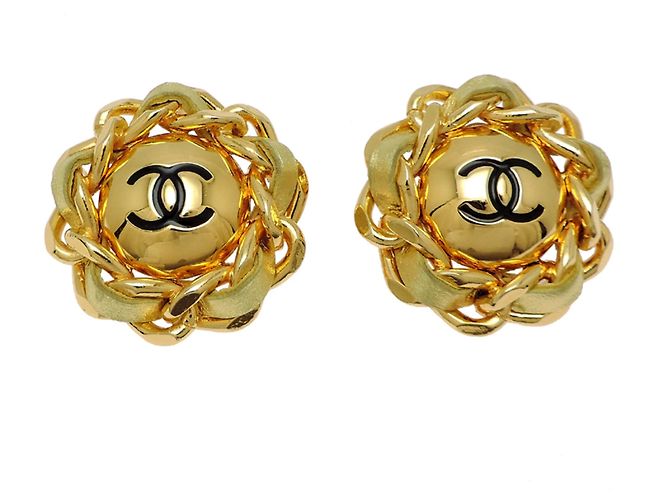 Orecchini a clip Chanel Coco Mark placcati oro da donna