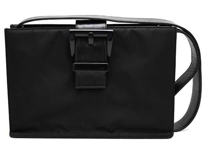 Bolso de hombro para hombre de un solo hombro Prada Negro