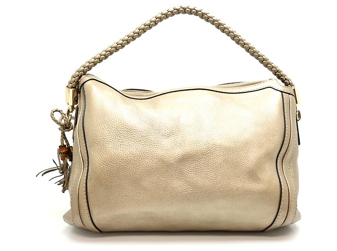 Bolsa de ombro em couro Bella Gucci Dourado