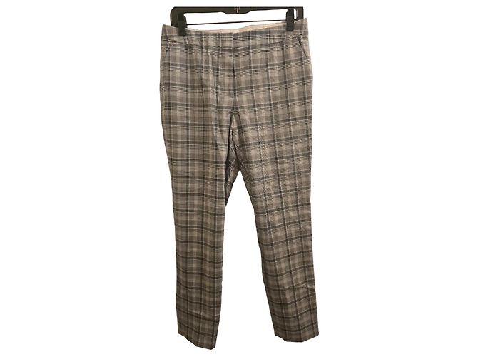 Hugo Boss BOSS Graue Karohose Weiß Blau
