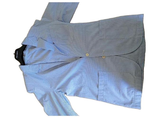 Autre Marque Giacca New Man blu a righe bianche