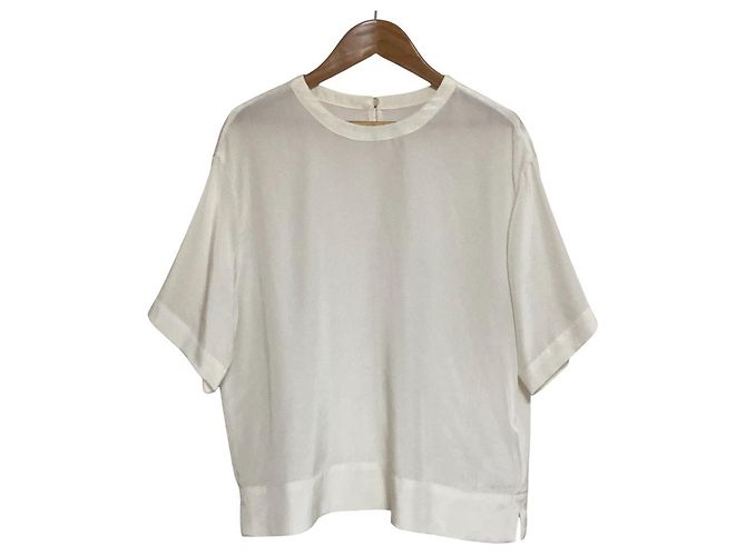 Autre Marque Camicetta in crepe stretch di qualità Bianco