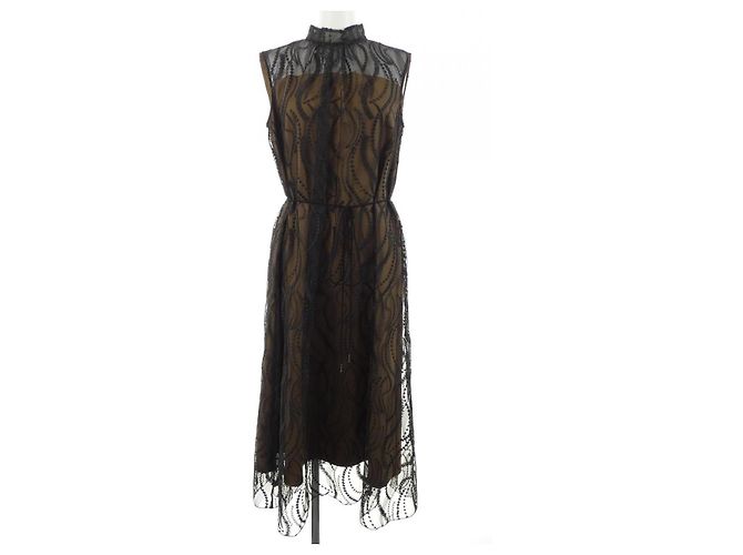 Autre Marque Anayi Kleid Braun Schwarz