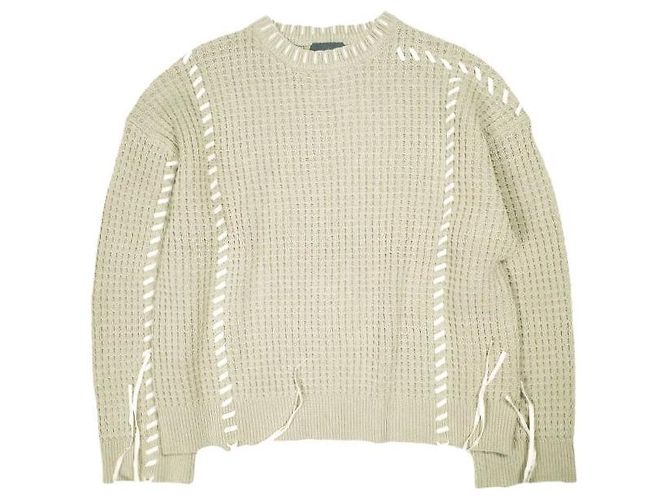 Autre Marque GEN_DAI CREW KNIT Malha de algodão e acrílico Bege