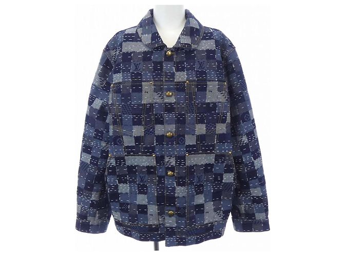 Louis Vuitton Damier Denim Jacket Blue