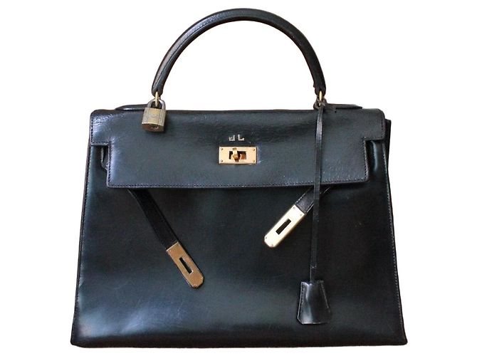 Hermès Kelly 32 Cuir Box Noir