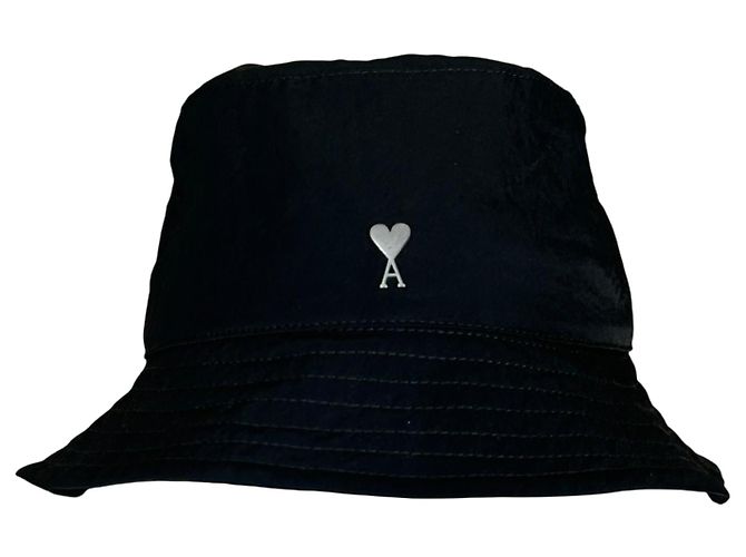 AMI Paris Gorra Bucket Logo Negro
