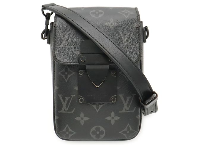 Borsa a tracolla Louis Vuitton Monogram Eclipse Marrone Nero Monogramma